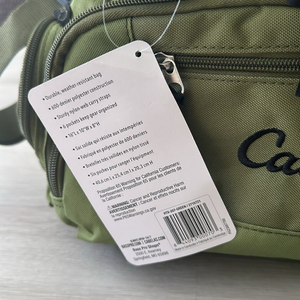 Cabela’s Catch All Gear Bag Green OS NWT - Picture 3 of 7